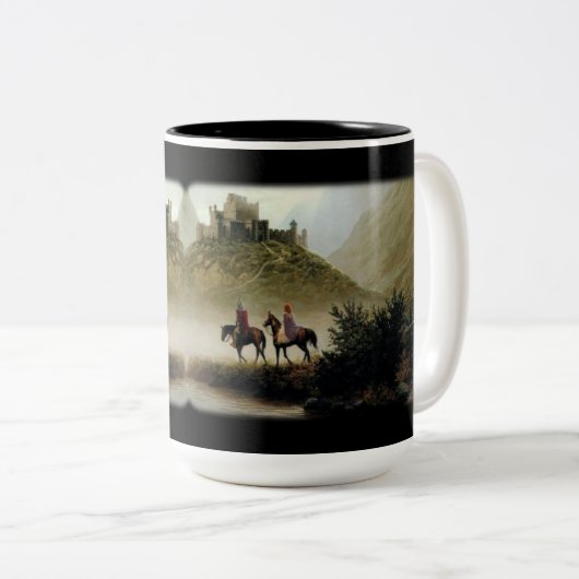 風光明媚な中世ファンタジーマグ ツートーンマグカップ (正面右)
