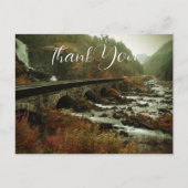 風光明媚な写真の滝と森ありがとう ポストカード (正面)