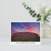 風光明媚な写真 – Uluru at Sunset ポストカード (スタンド正面)