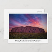 風光明媚な写真 – Uluru at Sunset ポストカード (正面/裏面)