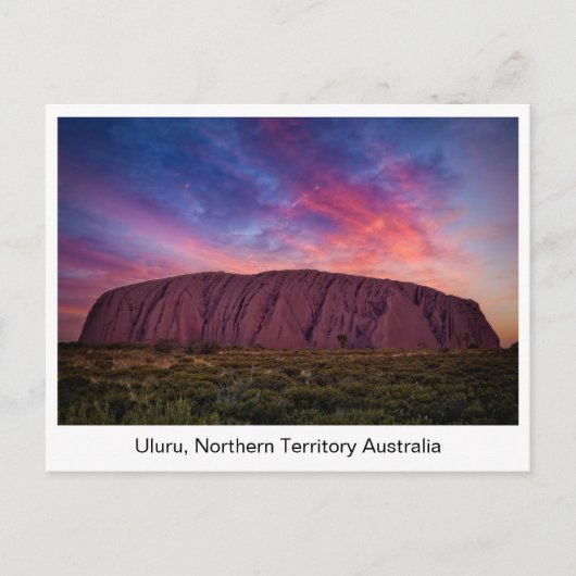 風光明媚な写真 – Uluru at Sunset ポストカード (正面)