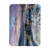 風光明媚な冬のクリスマス写真 マグネット (縦)