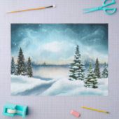 風光明媚な冬のティッシュペーパー 薄葉紙 (クラフト)