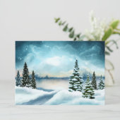 風光明媚な冬のワンダーランド水の色絵画の数 シーズンカード (スタンド正面)
