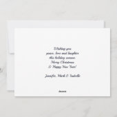 風光明媚な冬のワンダーランド水の色絵画の数 シーズンカード (裏面)