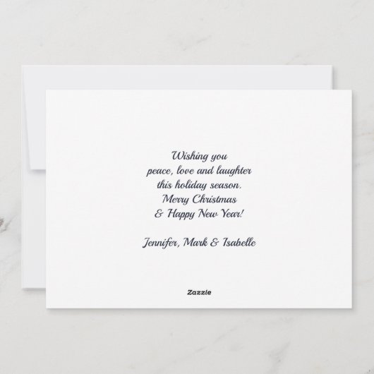 風光明媚な冬のワンダーランド水の色絵画の数 シーズンカード (裏面)