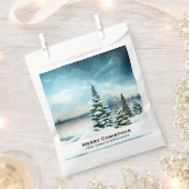 風光明媚な冬のワンダーランド水の色絵画の数 フェイバーバッグ (クリップ留めされた状態)