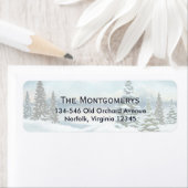 風光明媚な冬のワンダーランド水の色絵画の数 ラベル (インサイチュ)