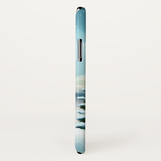 風光明媚な冬のワンダーランド水の色絵画の数 Case-Mate iPhoneケース (裏面/右)