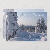 風光明媚な冬の風景メリークリスマス シーズンカード (正面/裏面)
