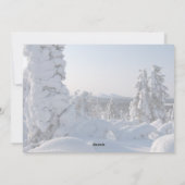 風光明媚な冬の風景メリークリスマス シーズンカード (裏面)