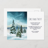 風光明媚な冬ワンダーランドウォーターカラーアートパーティー ポストカード (正面/裏面)