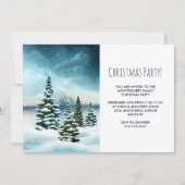風光明媚な冬ワンダーランドウォーターカラーアートパーティー 招待状 (正面)