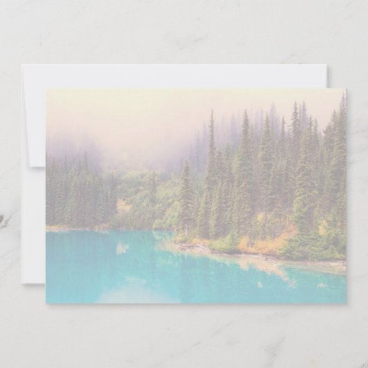 風光明媚な北の風景素朴結婚式の招待 招待状 (裏面)