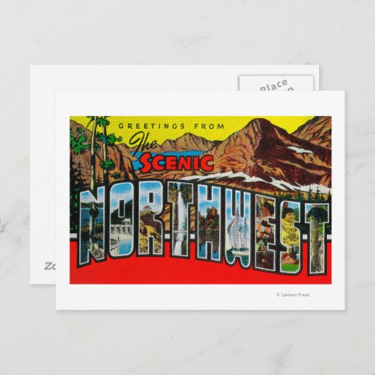 風光明媚な北西からの挨拶 ポストカード (正面/裏面)