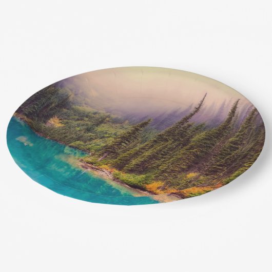 風光明媚な北部の風景素朴 ペーパープレート (アングル)