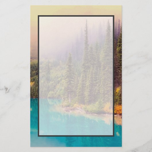 風光明媚な北部の風景素朴 便箋 (正面)