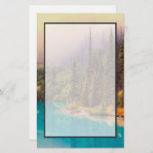 風光明媚な北部の風景素朴 便箋 (正面/裏面)