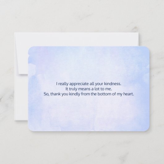 風光明媚な北部景観素朴ありがとう サンキューカード (裏面)