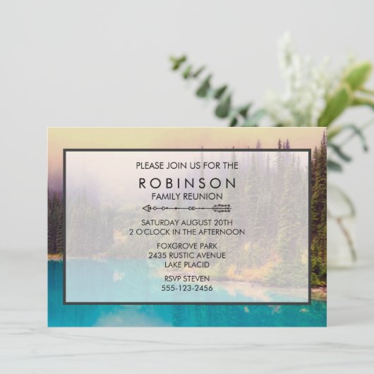 風光明媚な北部景観素朴懇親会招待状 招待状 (スタンド正面)