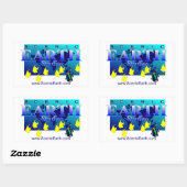 風光明媚な地球水中競技地球海ワールドアートステッカー 長方形シール (シート)