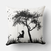 "風光明媚な夢：すべての糸の枕の優雅さ" クッション (裏面)