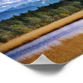 風光明媚な山々アルパインランドスケープ ポスター (角)