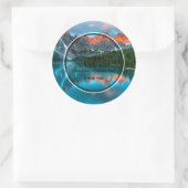 風光明媚な山と湖の写真事業 ラウンドシール (バッグ)