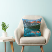 風光明媚な山と湖の風景の写真 クッション (椅子)
