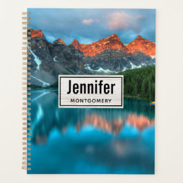 風光明媚な山と湖の風景の写真 プランナー手帳