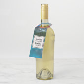 風光明媚な山と湖の風景の写真 ボトルネックタグ (アングル)