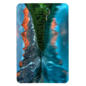 風光明媚な山と湖の風景の写真 マグネット (縦)