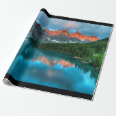 風光明媚な山と湖の風景の写真 ラッピングペーパー (アンロールド)