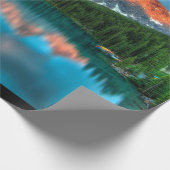 風光明媚な山と湖の風景の写真 ラッピングペーパー (角)