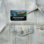 風光明媚な山と湖の風景の写真 名札 (インサイチュ)