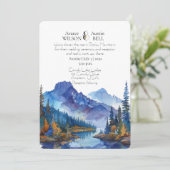 風光明媚な山と結婚湖 招待状 (スタンド正面)