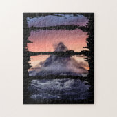 風光明媚な山の空の風景かわいらし自然モダン ジグソーパズル (縦)