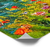 風光明媚な山の谷とストリーム ポスター (角)