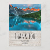 風光明媚な山の風景の写真ありがとう ポストカード (正面)