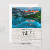風光明媚な山の風景の写真誕生日 インビテーションポストカード (正面/裏面)