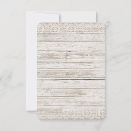 風光明媚な山の風景結婚写真 出欠カード (裏面)