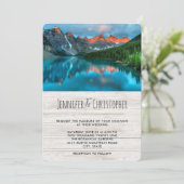 風光明媚な山の風景結婚写真 招待状 (スタンド正面)