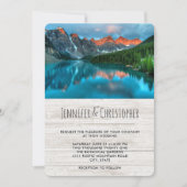 風光明媚な山の風景結婚写真 招待状 (正面)