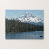風光明媚な山フードと湖の風景 ジグソーパズル (横)