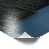 風光明媚な山フードと湖の風景 フォトプリント            (角)