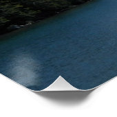 風光明媚な山フードと湖の風景 ポスター (コーナー)