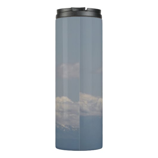風光明媚な山フードフォトブルーパーソナライズされた タンブラー (裏面)