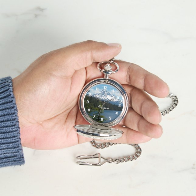 風光明媚な山フード，オレゴン 腕時計 (手)