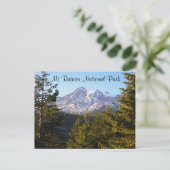 風光明媚な山レイニア旅行写真 ポストカード (スタンド正面)