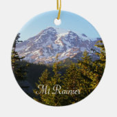 風光明媚な山レイニエ写真 セラミックオーナメント (正面)
